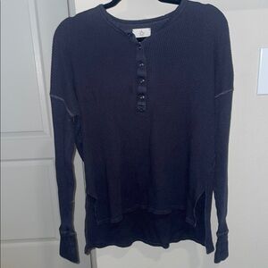 Dark Blue Long Sleeve Top